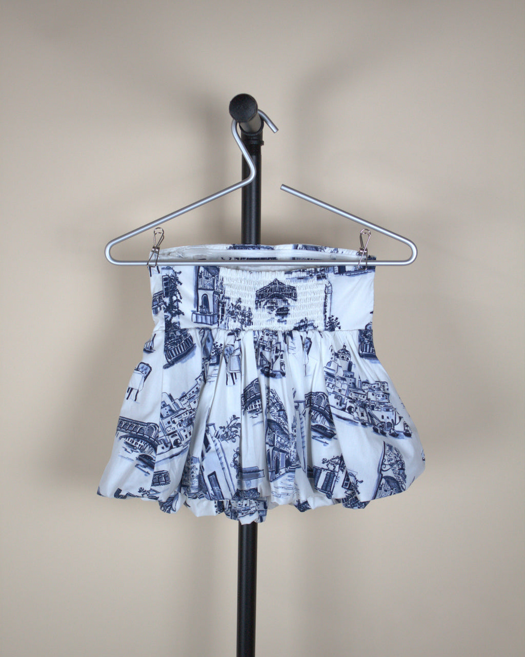 Abercrombie Blue & White Strapless Top