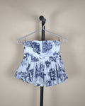 Abercrombie Blue & White Strapless Top