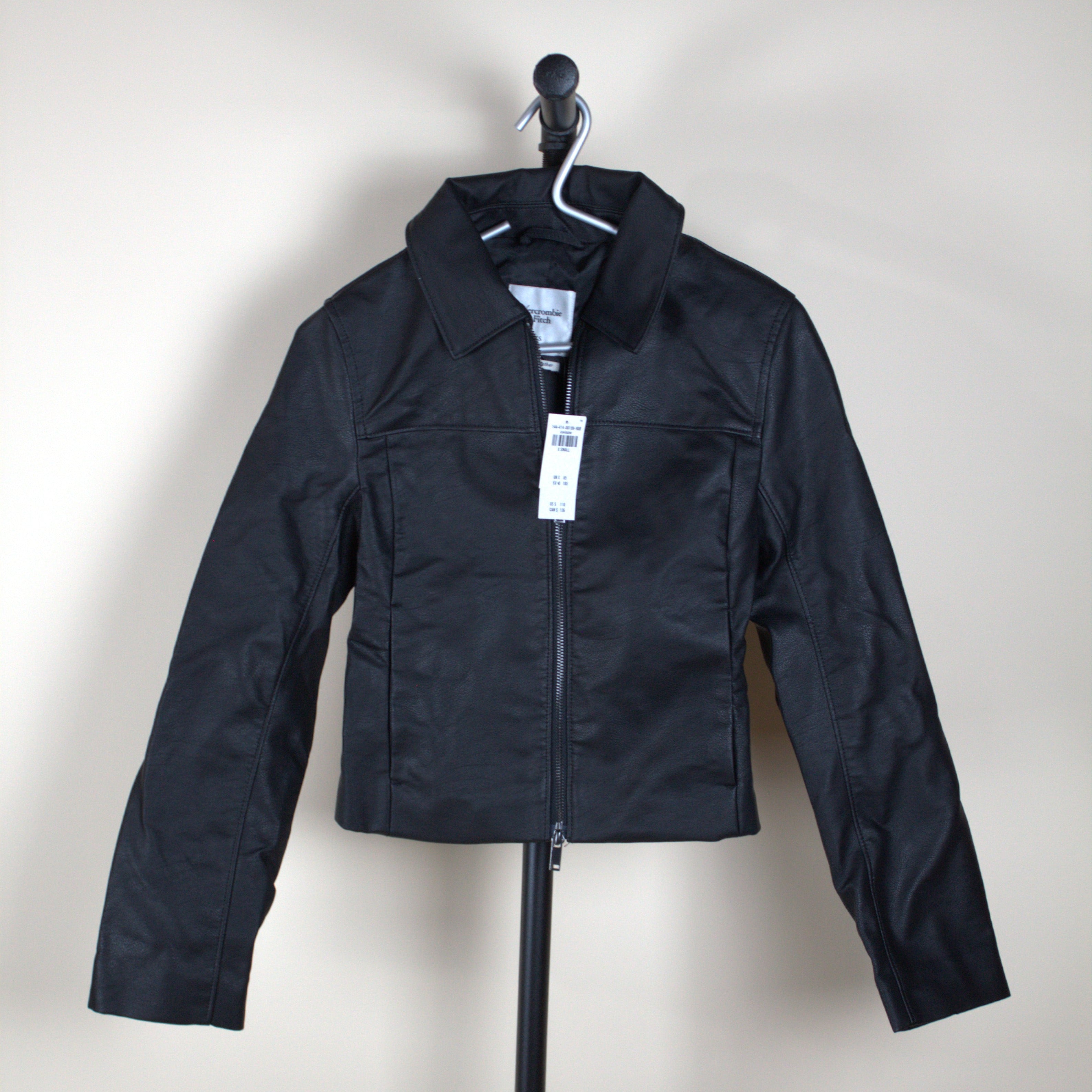 Abercrombie & Fitch Black Vegan Leather Moto Jacket (New with Tags)