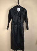 Abercrombie & Fitch Black Vegan Leather Trench Coat