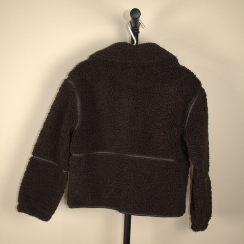 Abercrombie & Fitch Brown Sherpa Cropped Jacket