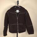 Abercrombie & Fitch Brown Sherpa Cropped Jacket