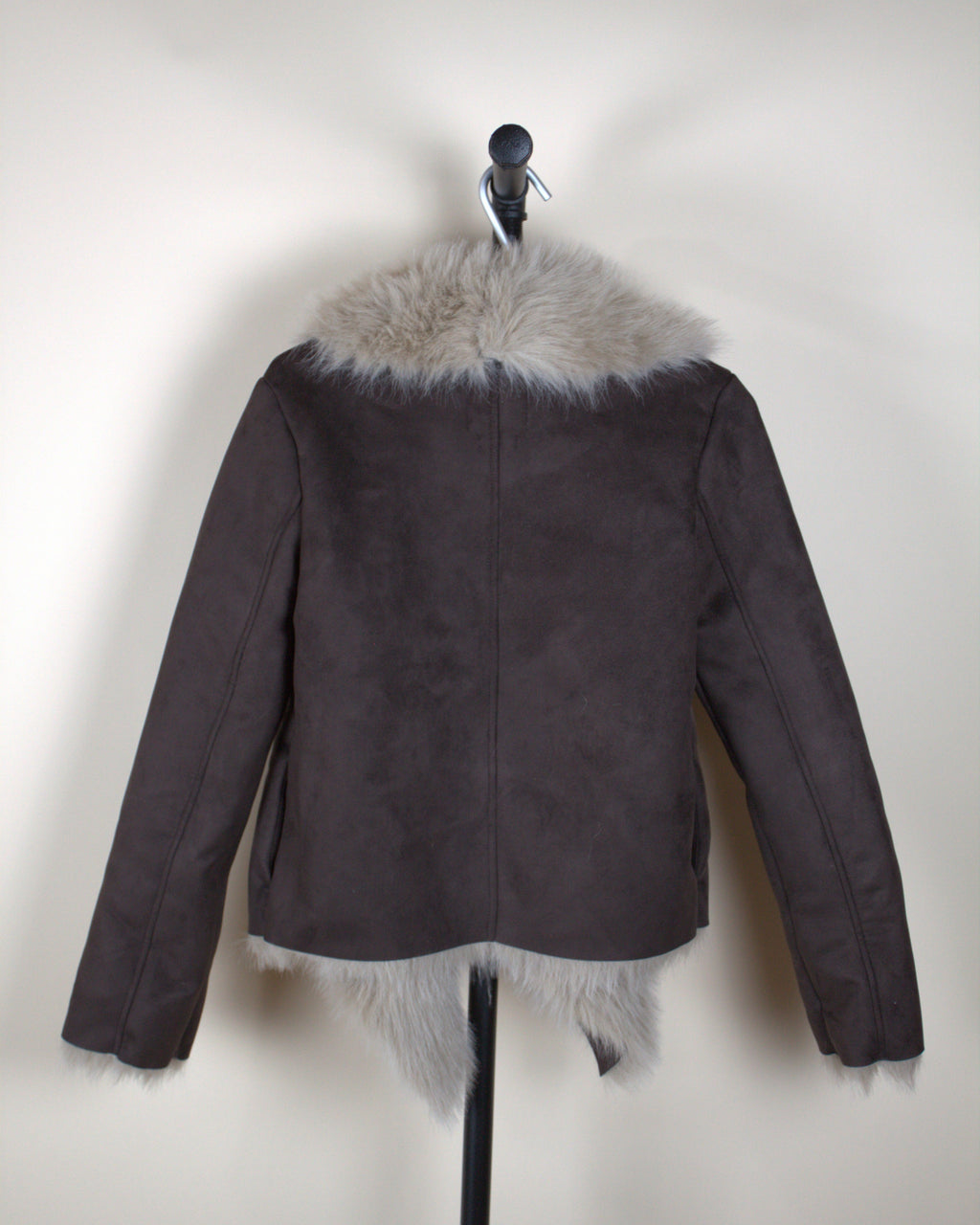 Abercrombie & Fitch Brown Suede & Fur Jacket (New with Tags)