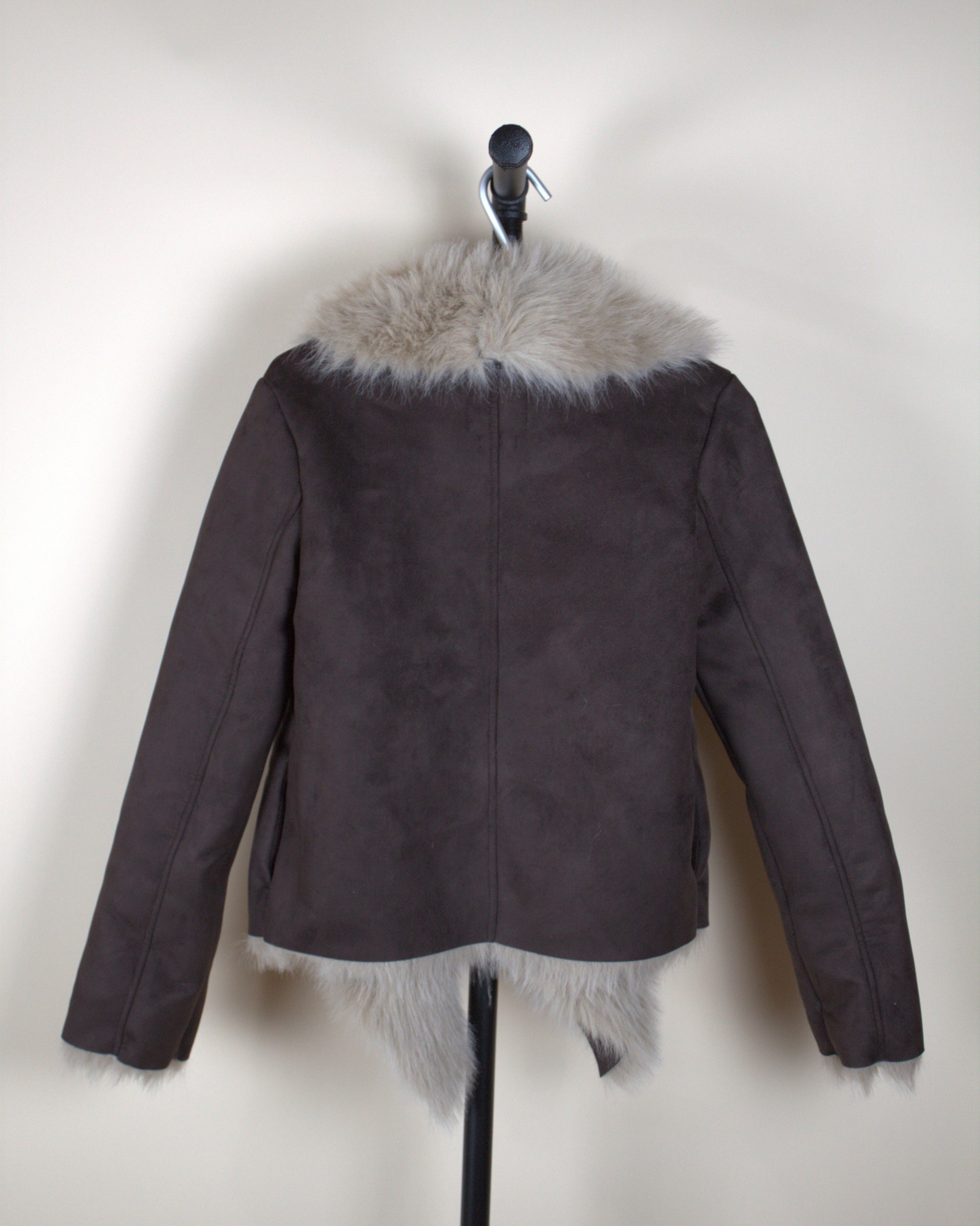 Abercrombie & Fitch Brown Suede & Fur Jacket (New with Tags)