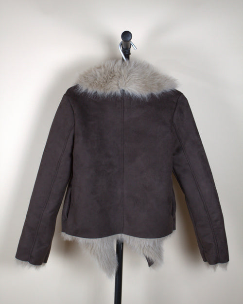 Abercrombie & Fitch Brown Suede & Fur Jacket (New with Tags)