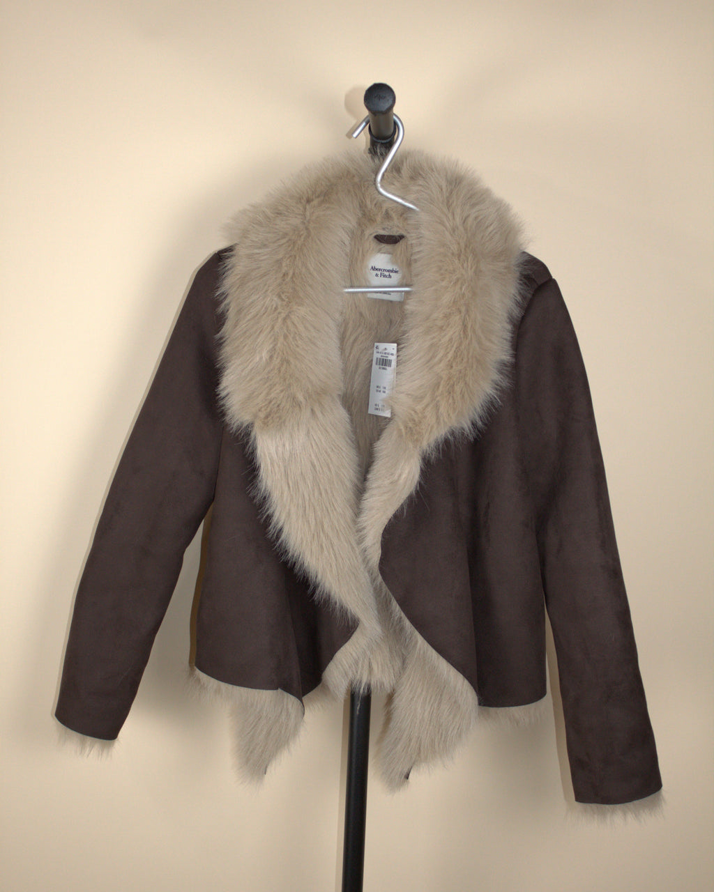 Abercrombie & Fitch Brown Suede & Fur Jacket (New with Tags)
