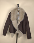 Abercrombie & Fitch Brown Suede & Fur Jacket (New with Tags)