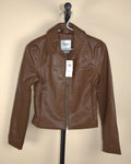 Abercrombie & Fitch Brown Vegan Leather Jacket (New with Tags)