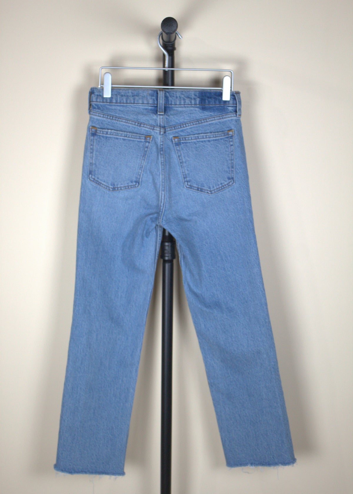 Abercrombie The '90s Straight Mid Rise Light Wash