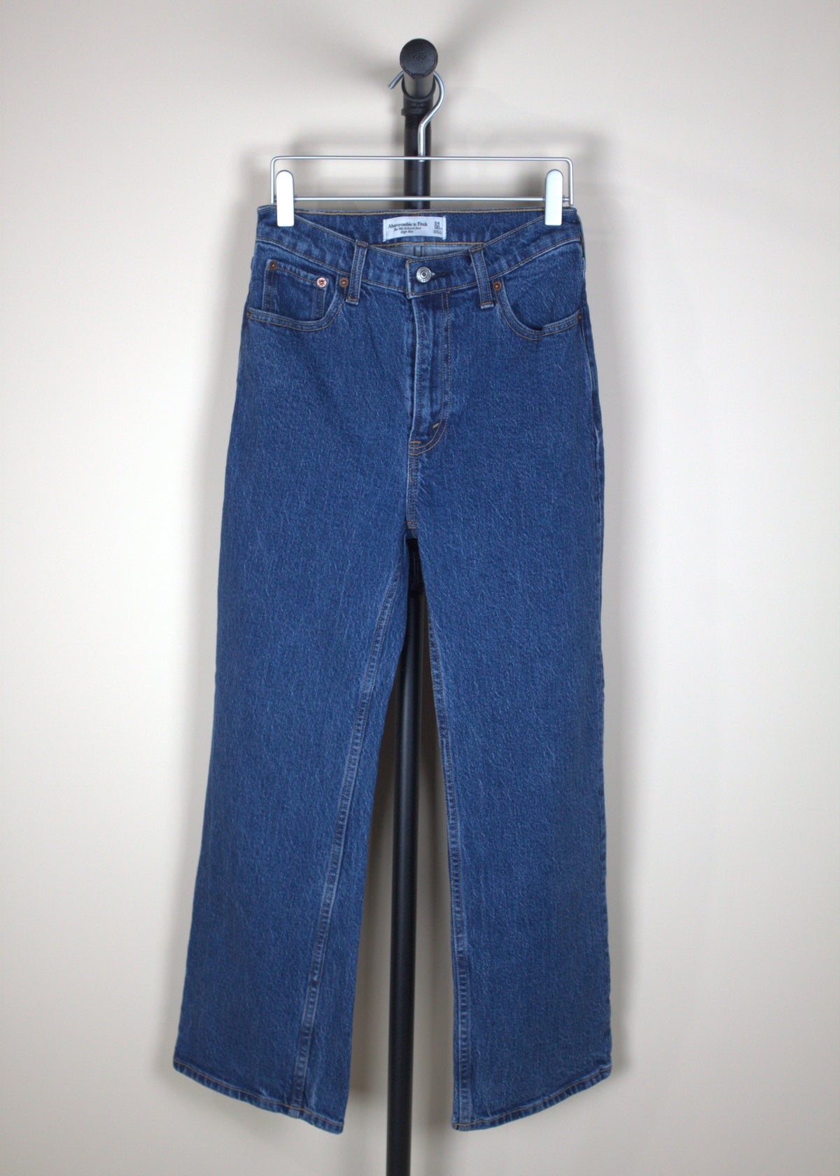 Abercrombie The '90s Relaxed Jean High Rise Dark Wash