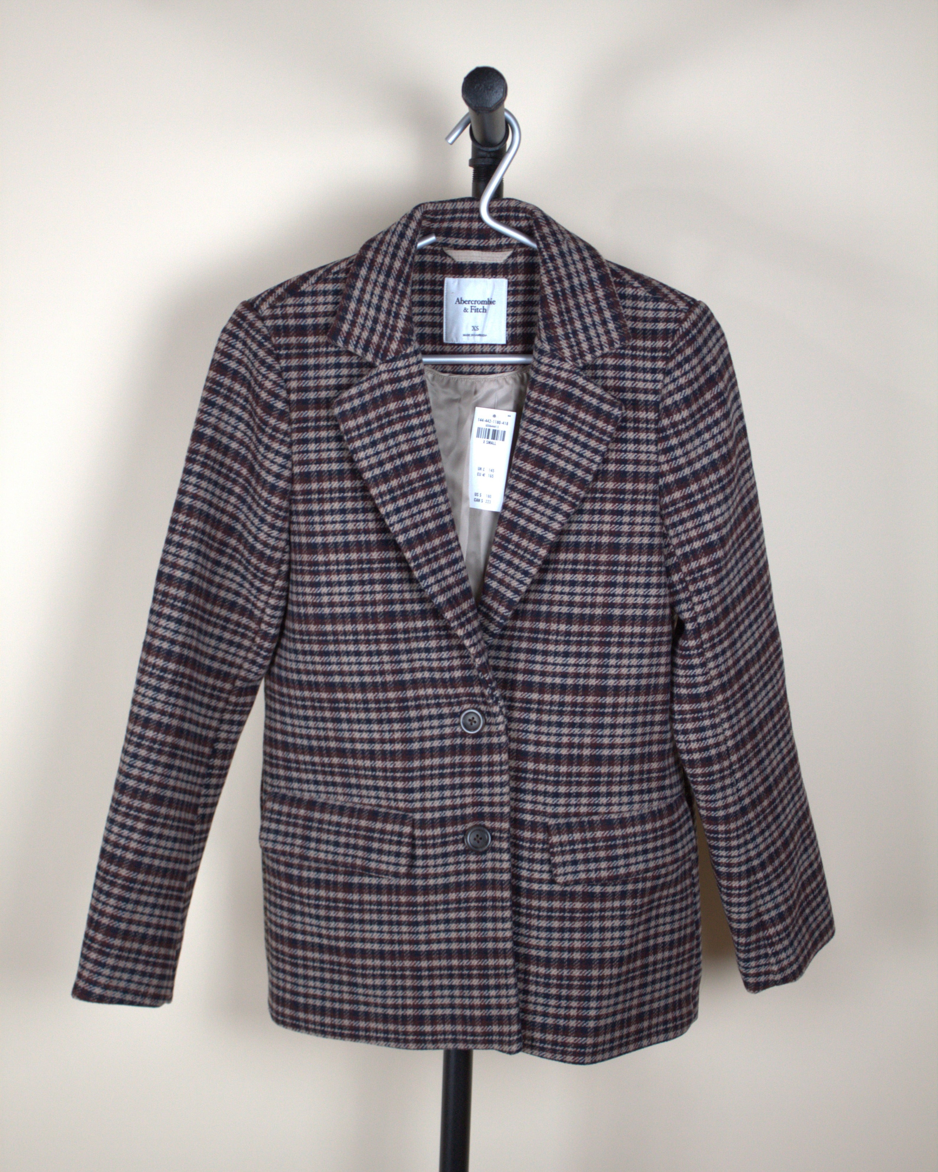 Abercrombie & Fitch Plaid Blazer (New with Tags)