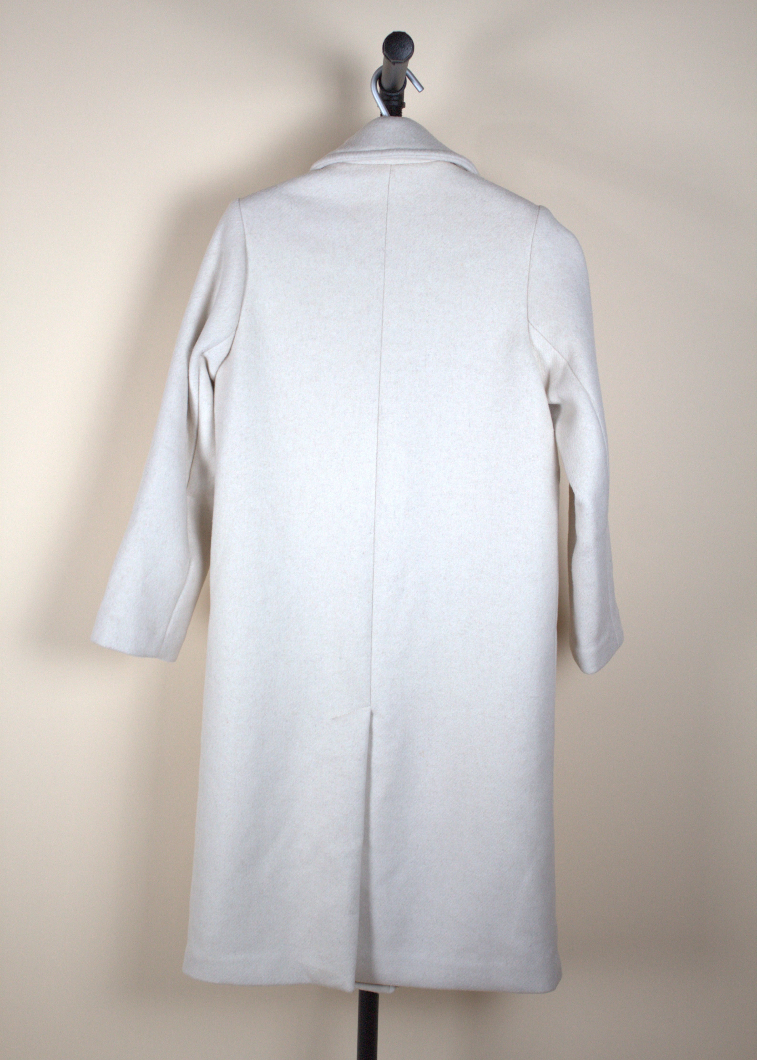 Abercrombie & Fitch White Tailored Long Coat