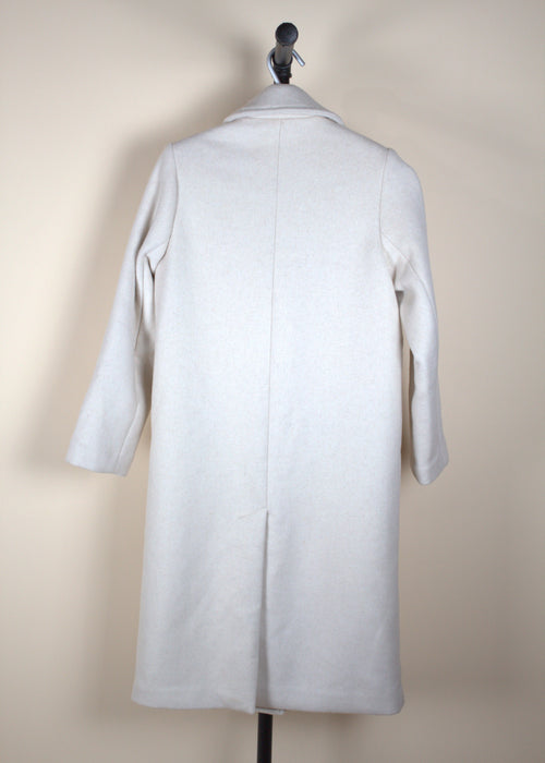 Abercrombie & Fitch White Tailored Long Coat