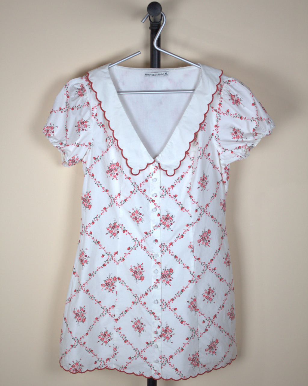 A&F Short-Sleeve Collared Mini Dress