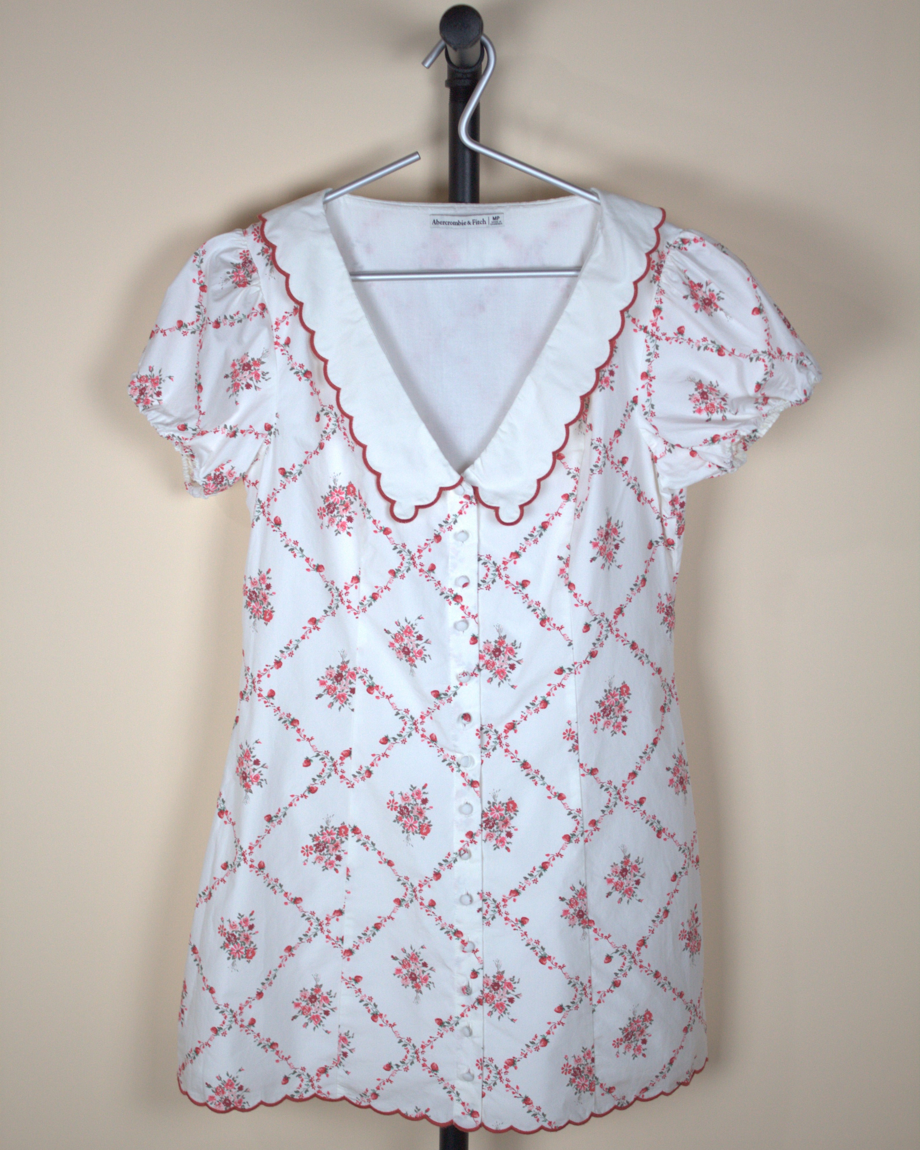 A&F Short-Sleeve Collared Mini Dress