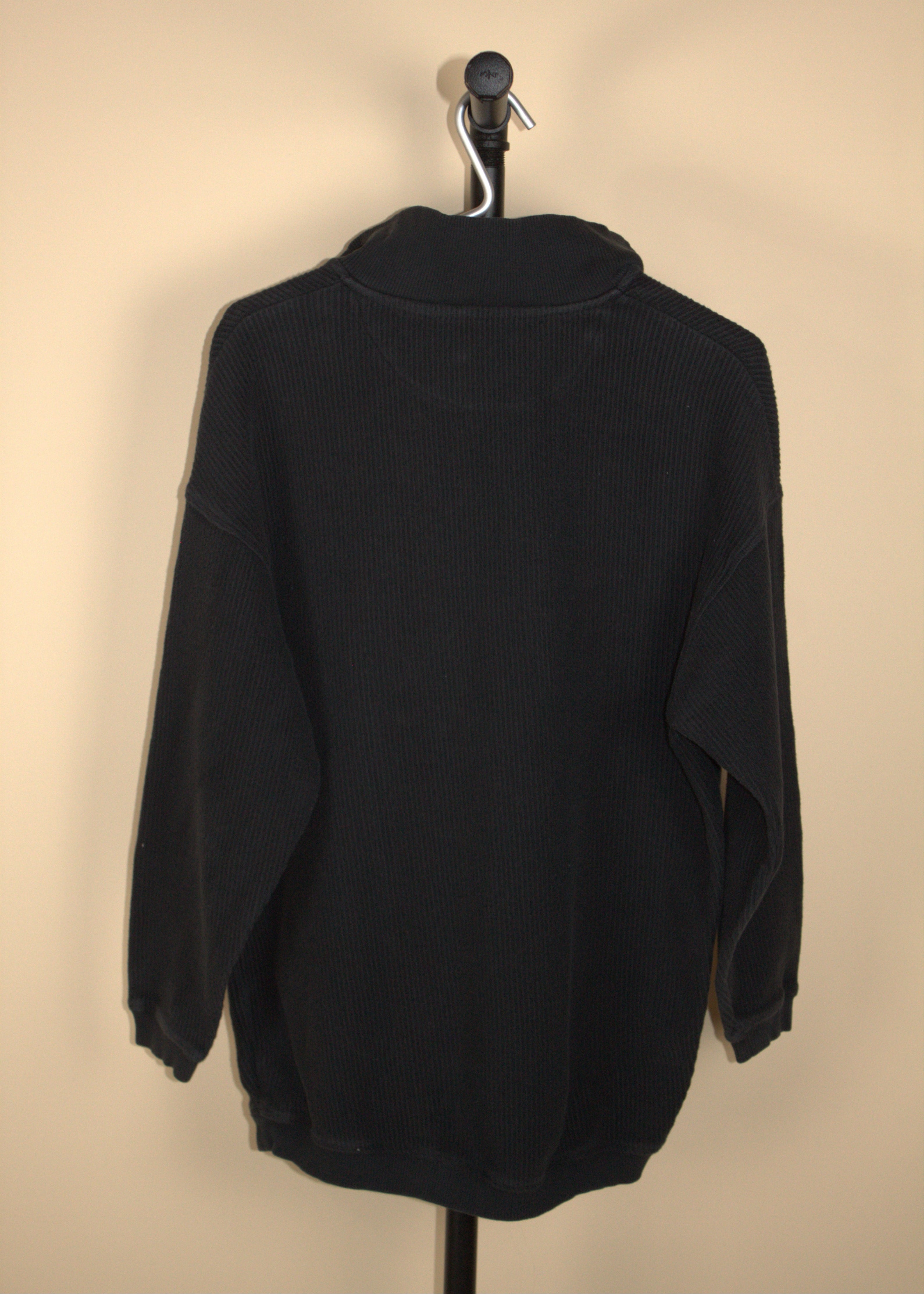 Aerie Black Waffle Knit Pullover