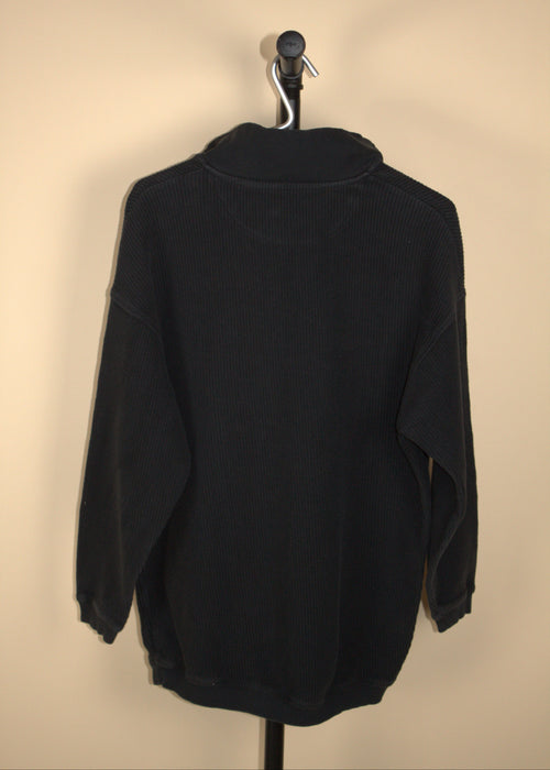 Aerie Black Waffle Knit Pullover