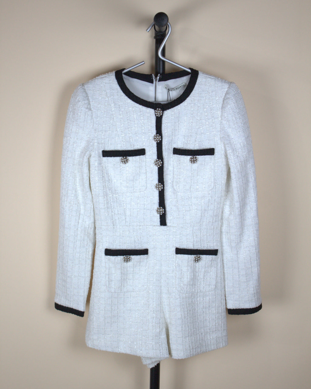 Alice + Olivia Shiloh Button Front Patch Pocket Romper (New with Tags)