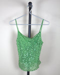 Amanda Uprichard Noella Spaghetti Strap Top In Green