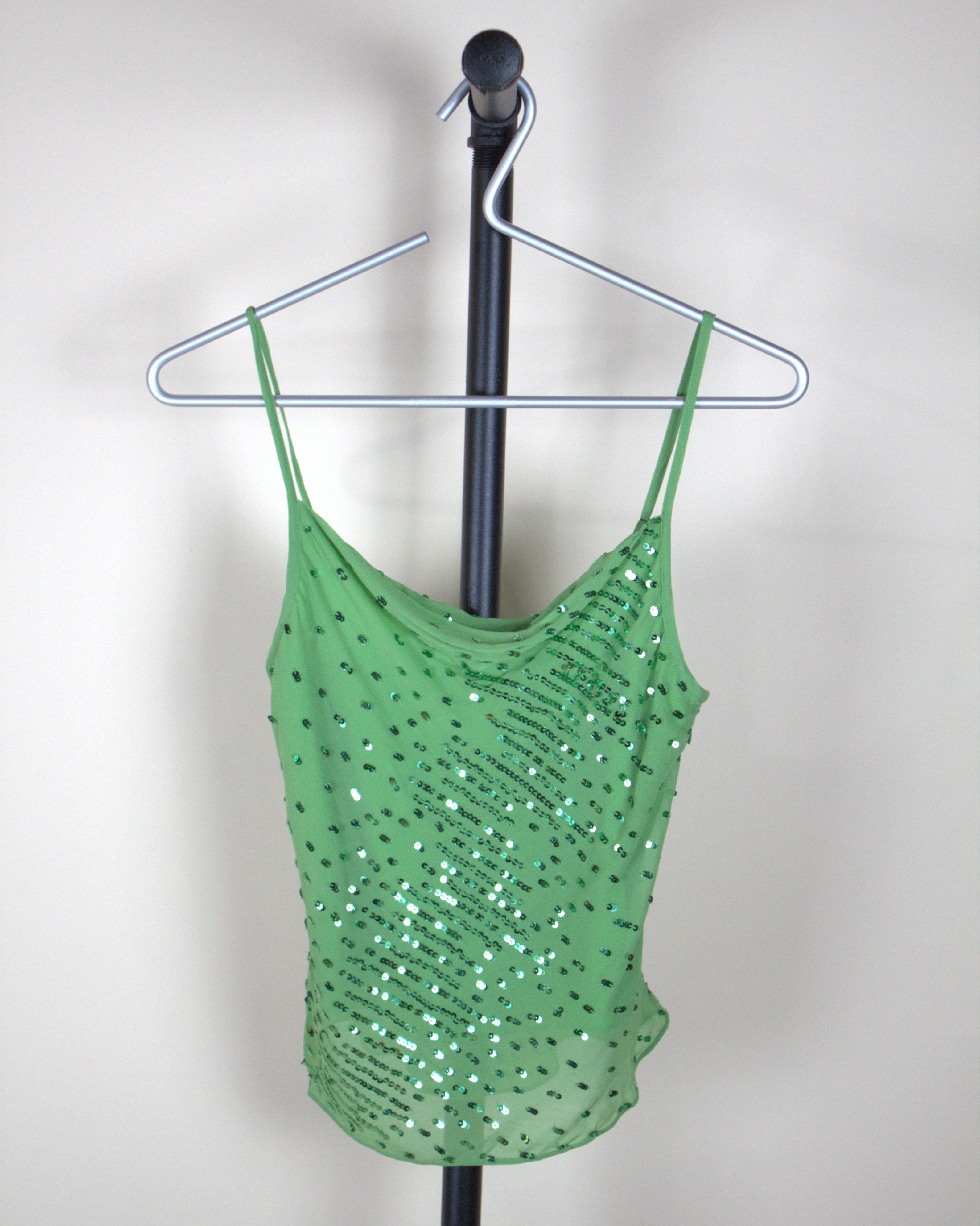 Amanda Uprichard Noella Spaghetti Strap Top In Green