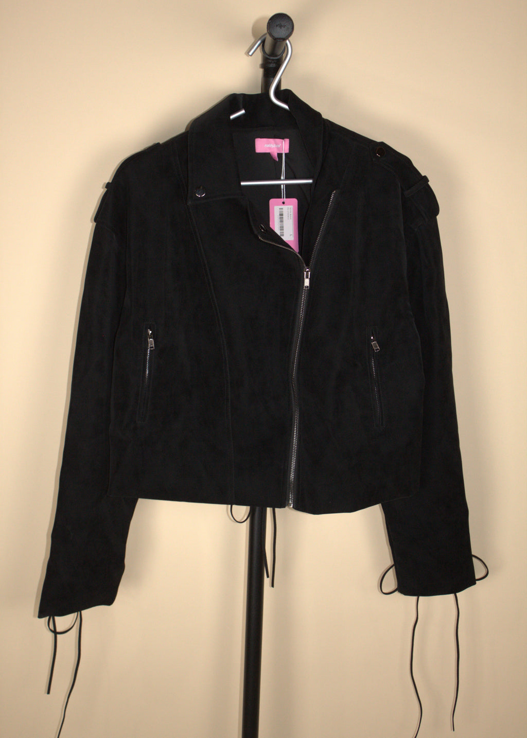 Edikted Ryder Faux Suede Biker Jacket (New with Tags)