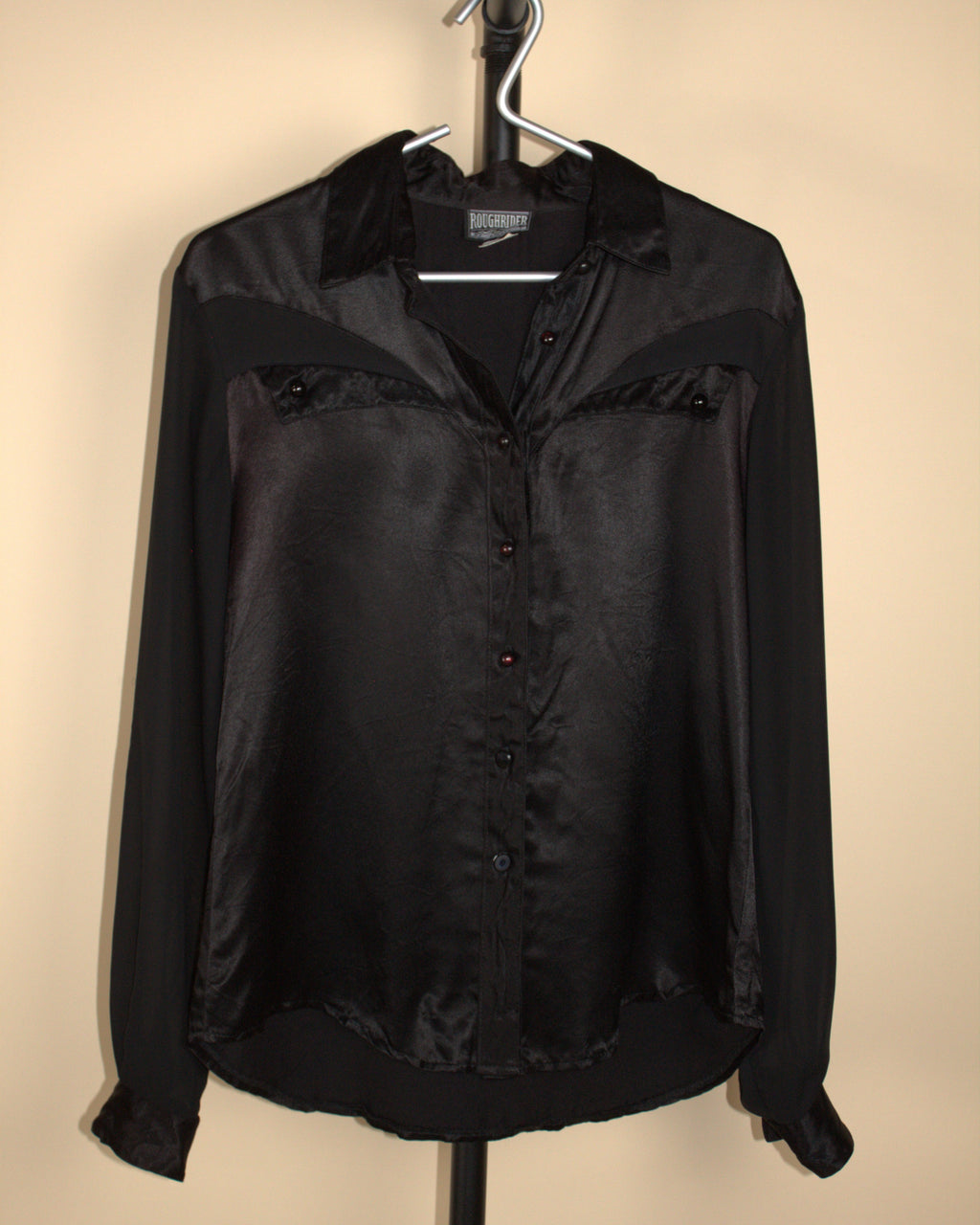 Silk and Transparent Button Down Shirt
