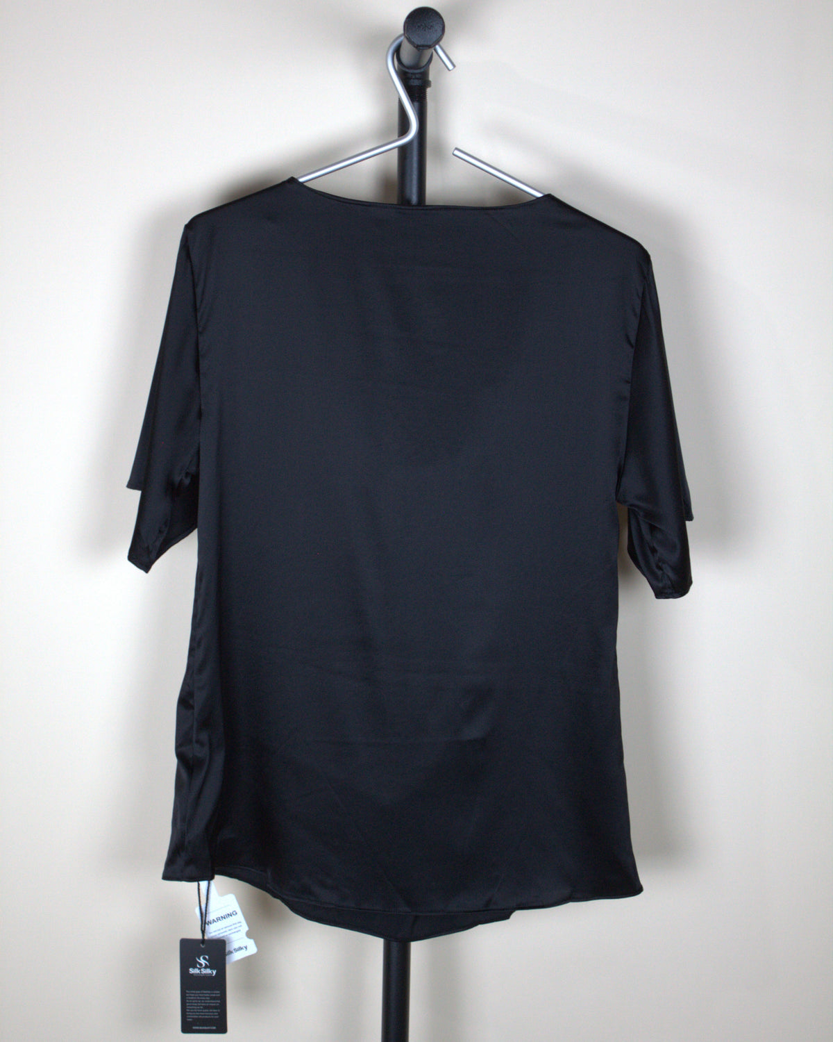 Silk Silky Short Sleeve Cowl Neck T-Shirt (New with Tags)