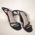 JustFab Kassia Black Heeled Sandal Shoes