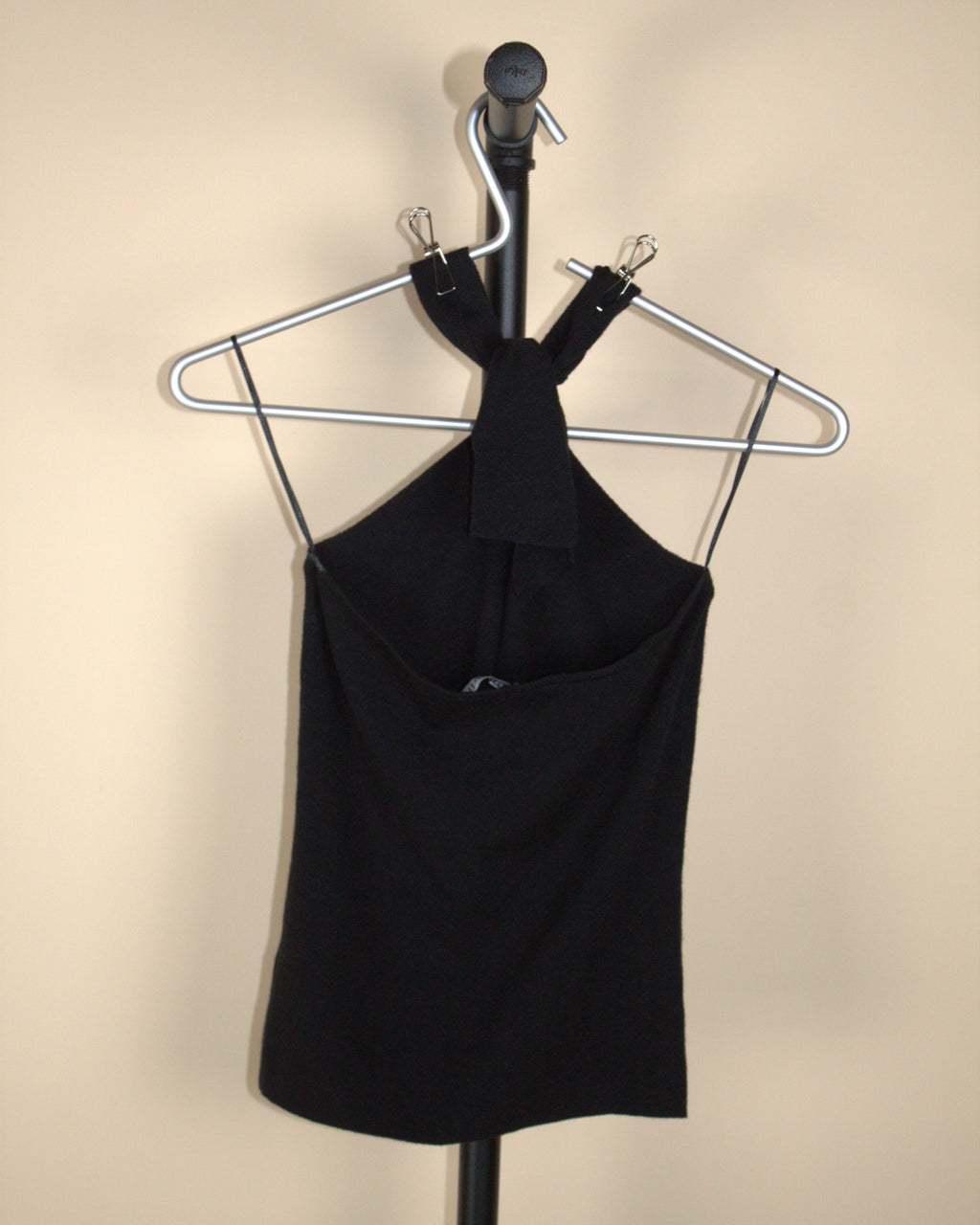 Grey Bandit Black Sweater Halter Top
