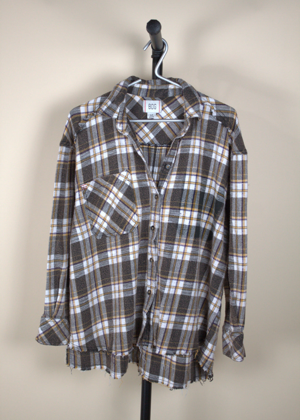 BDG Plaid Flannel Button Up