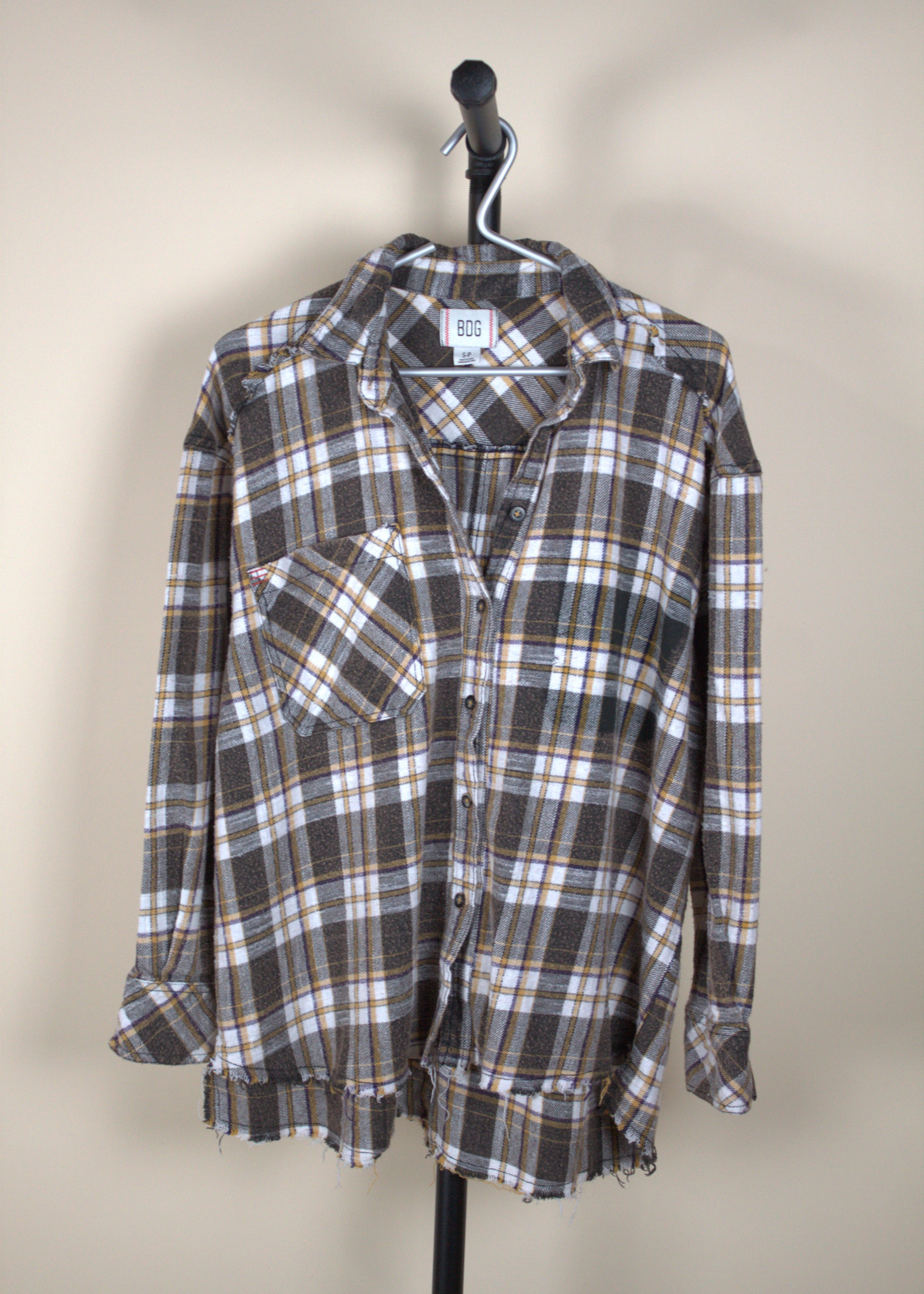BDG Plaid Flannel Button Up