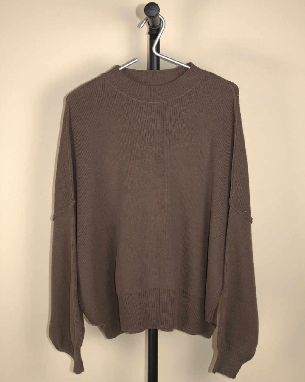 Grey Bandit Brown Oversized Sweater
