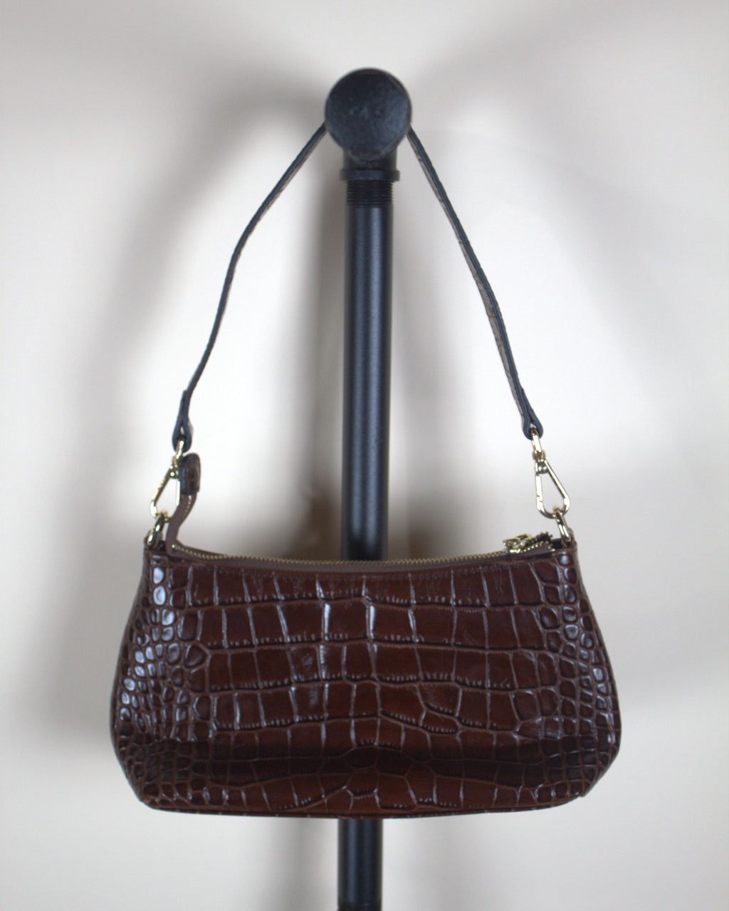 Nakedvice Melbourne Brown Croc Shoulder Bag