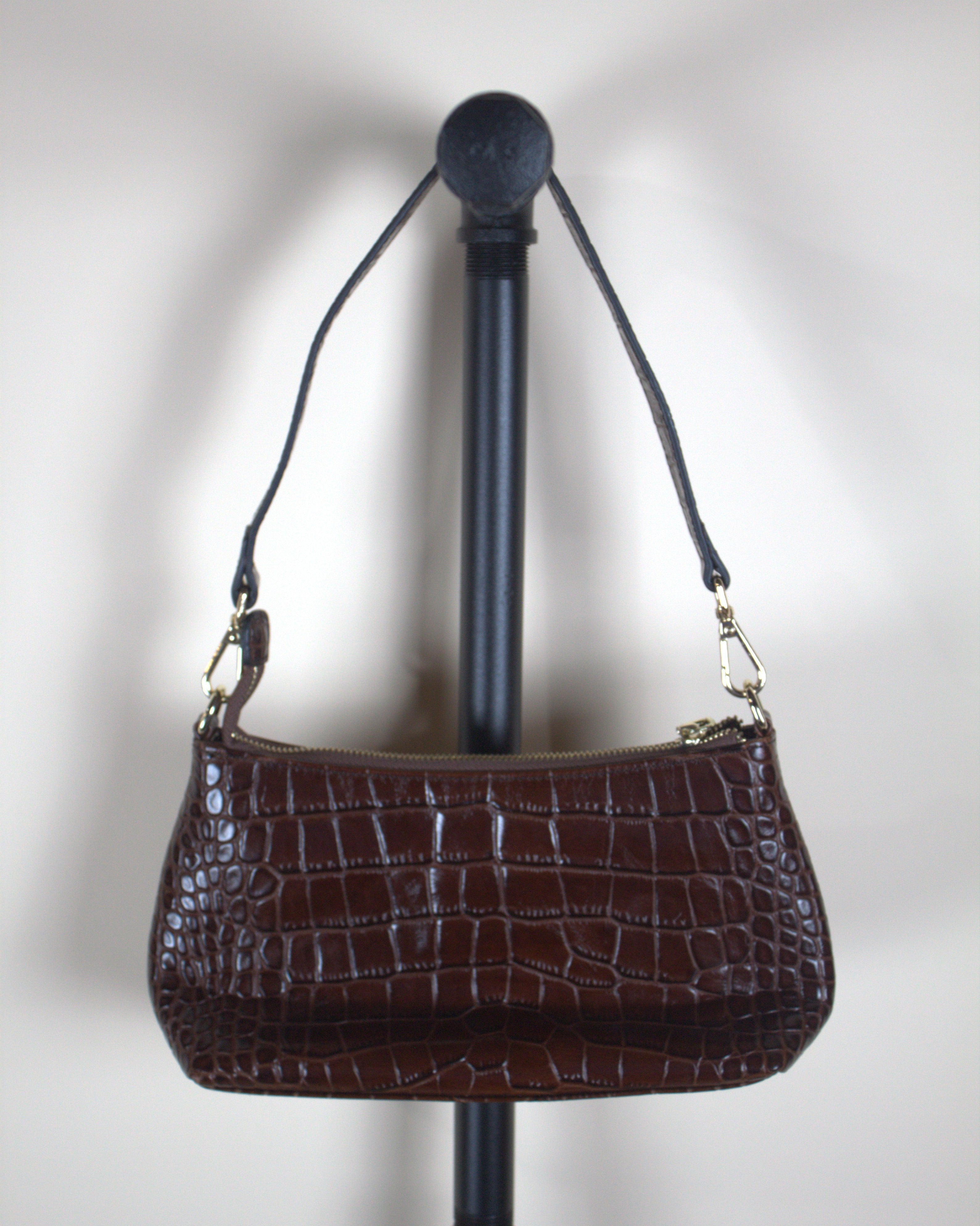 Nakedvice Melbourne Brown Croc Shoulder Bag
