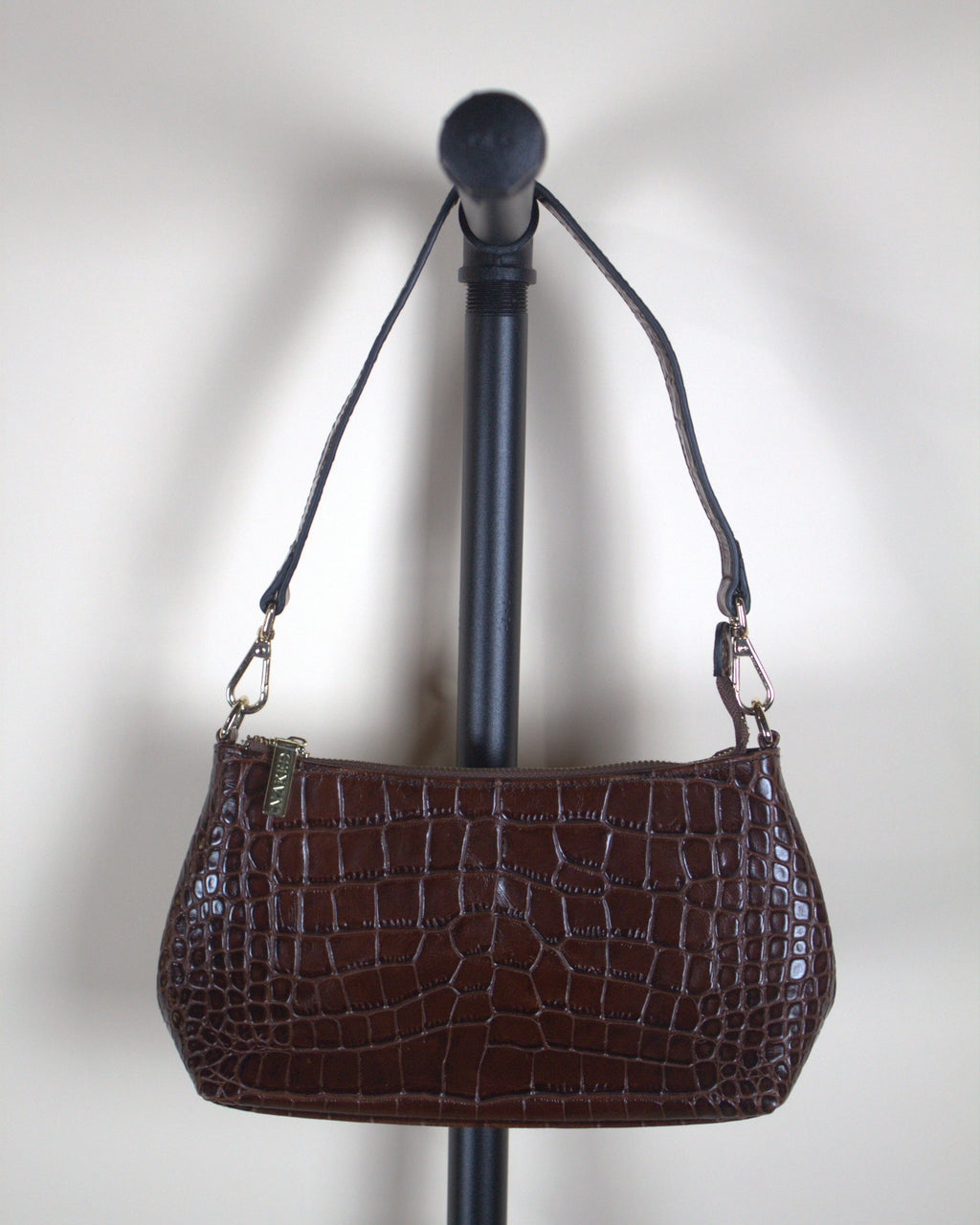 Nakedvice Melbourne Brown Croc Shoulder Bag