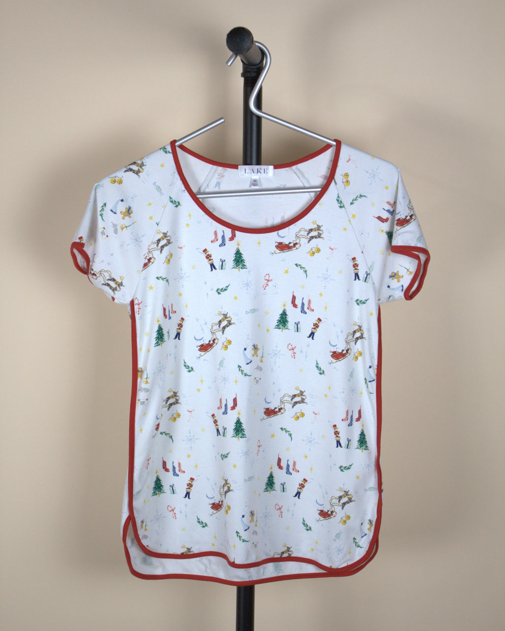 Lake Short Sleeve Christmas Pajama Top