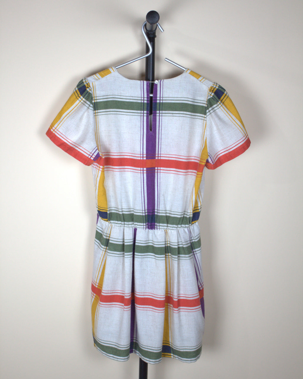 Short Sleeve Plaid Dress