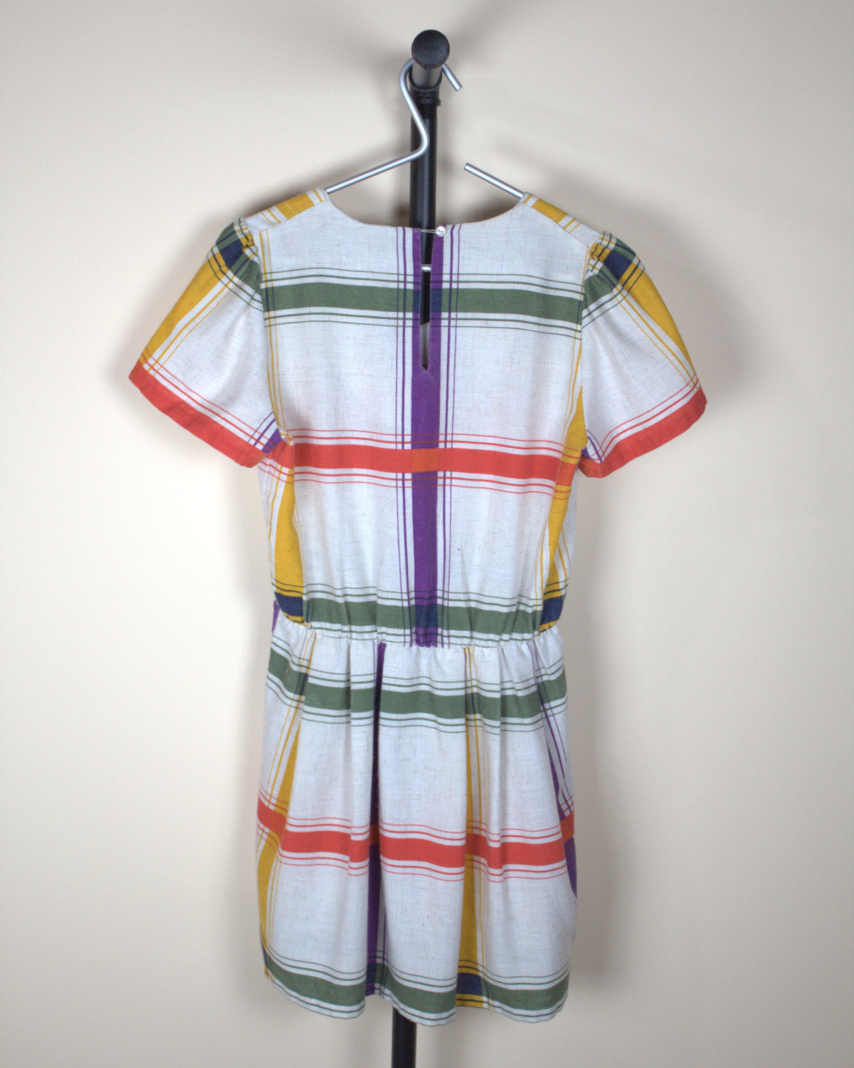 Short Sleeve Plaid Dress