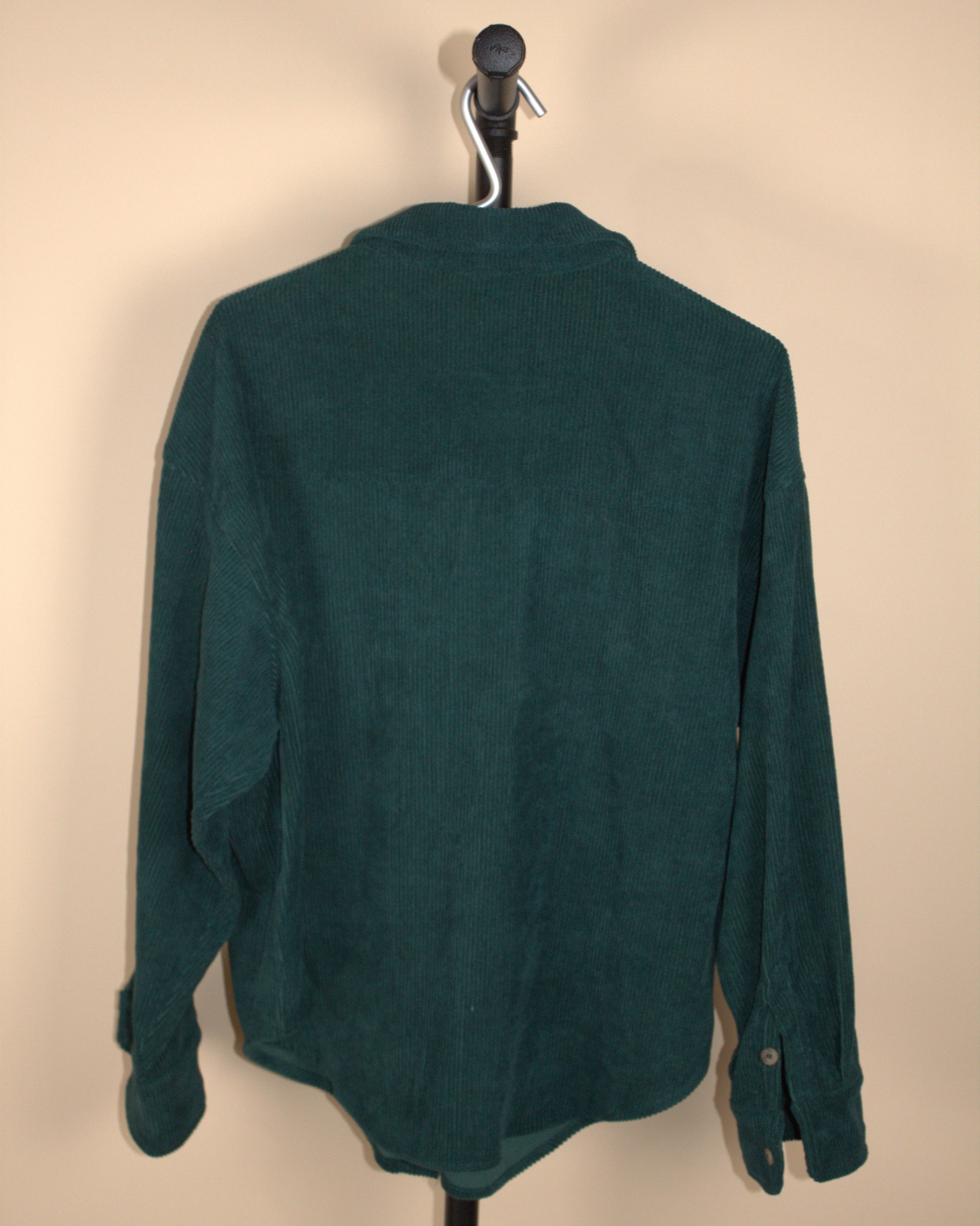 Grey Bandit Dark Green Cord Button Up