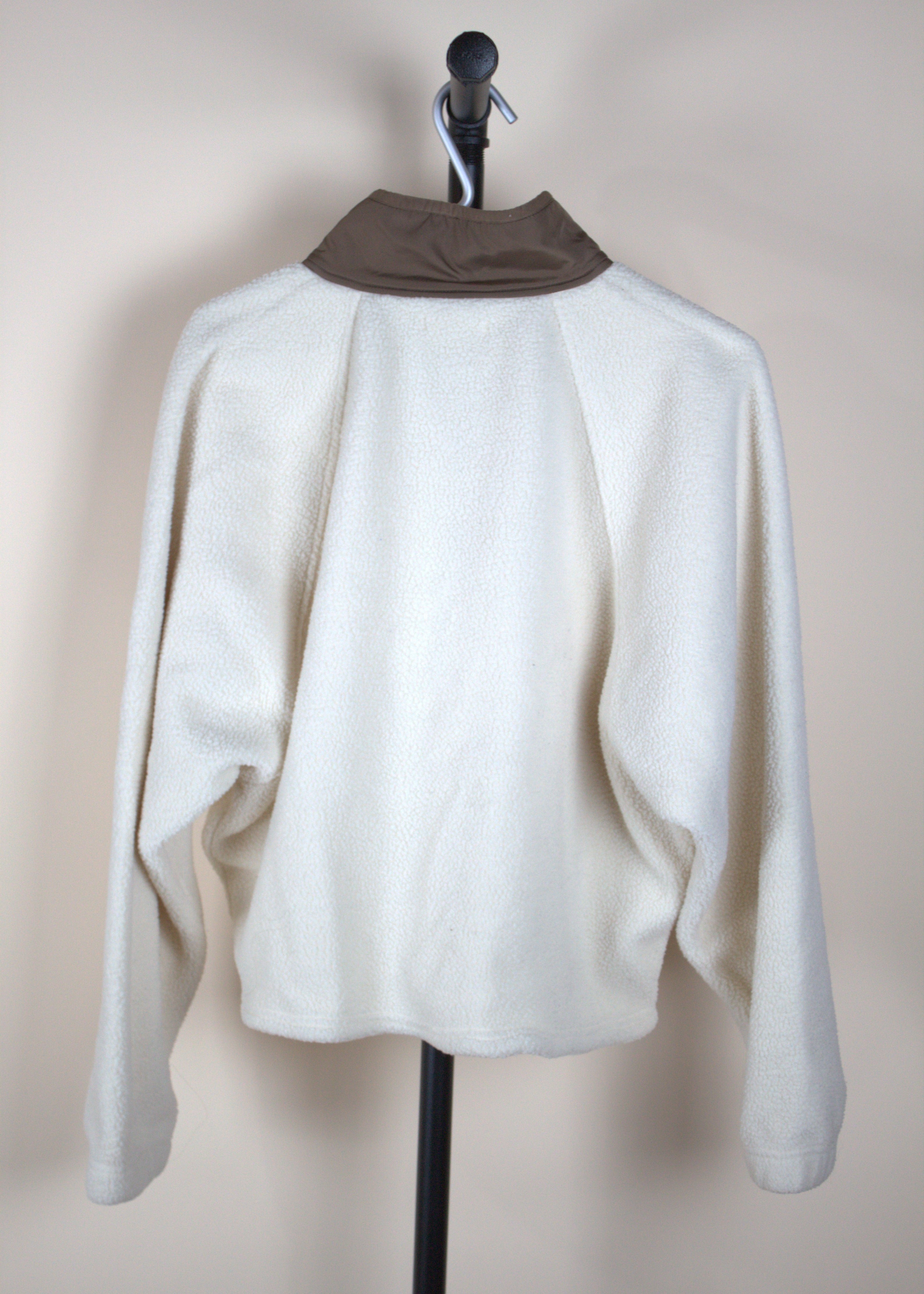 Easy Sundays Sunday Fleece Jacket in White & Brown