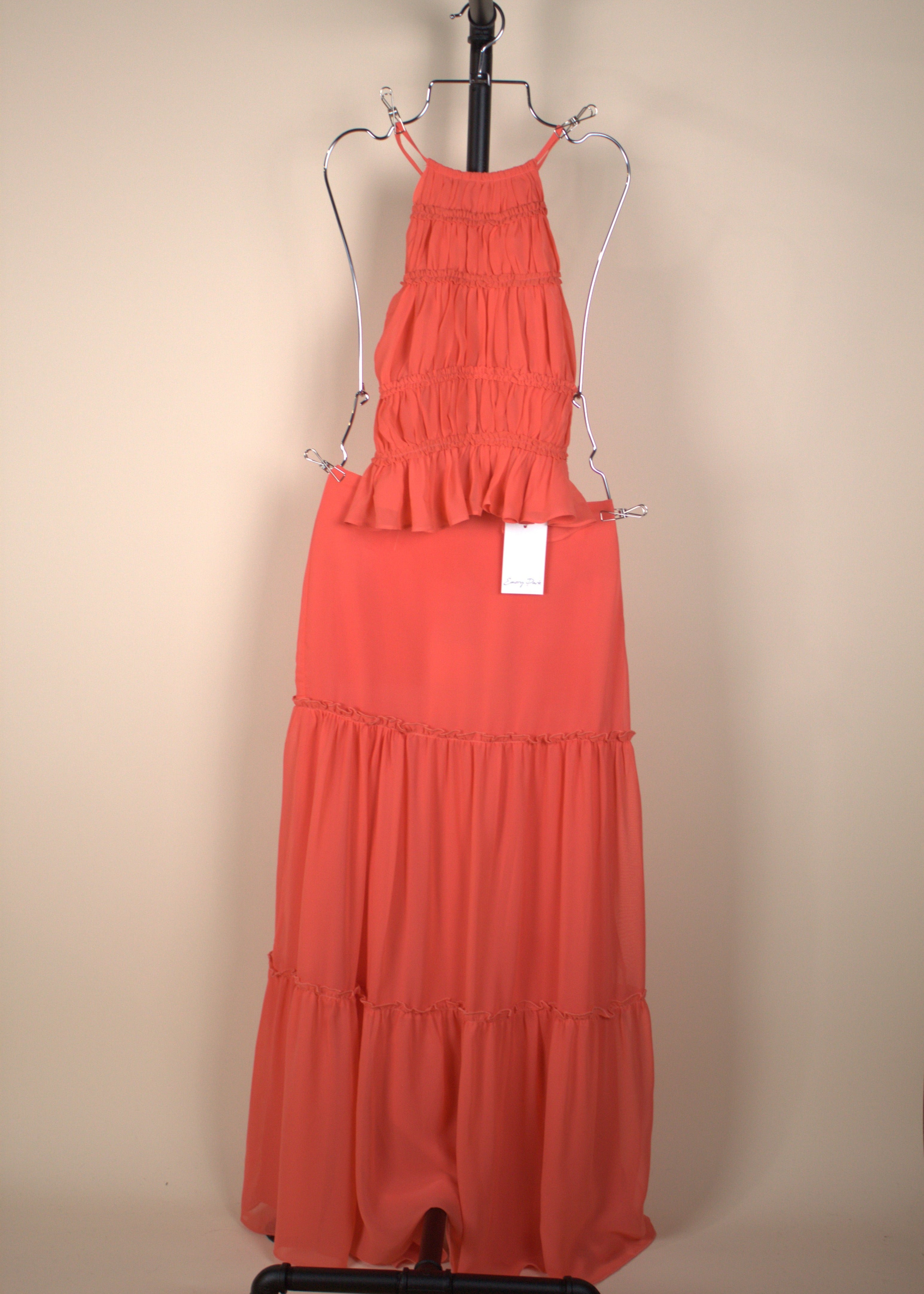 Emory Park Coral Halter Top (New with Tags)
