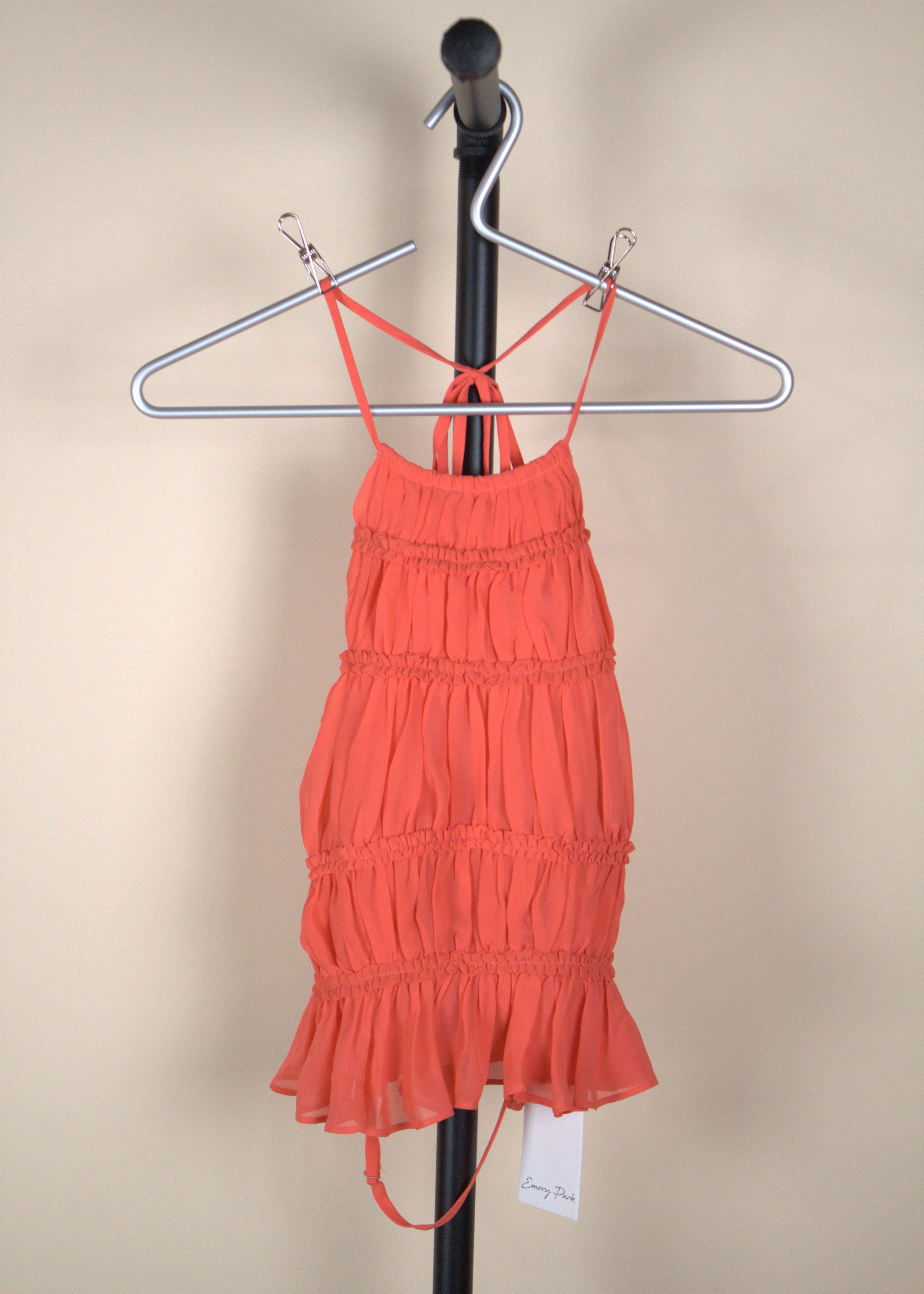 Emory Park Coral Halter Top (New with Tags)