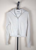 Everlane Cream Zip Up Sweater