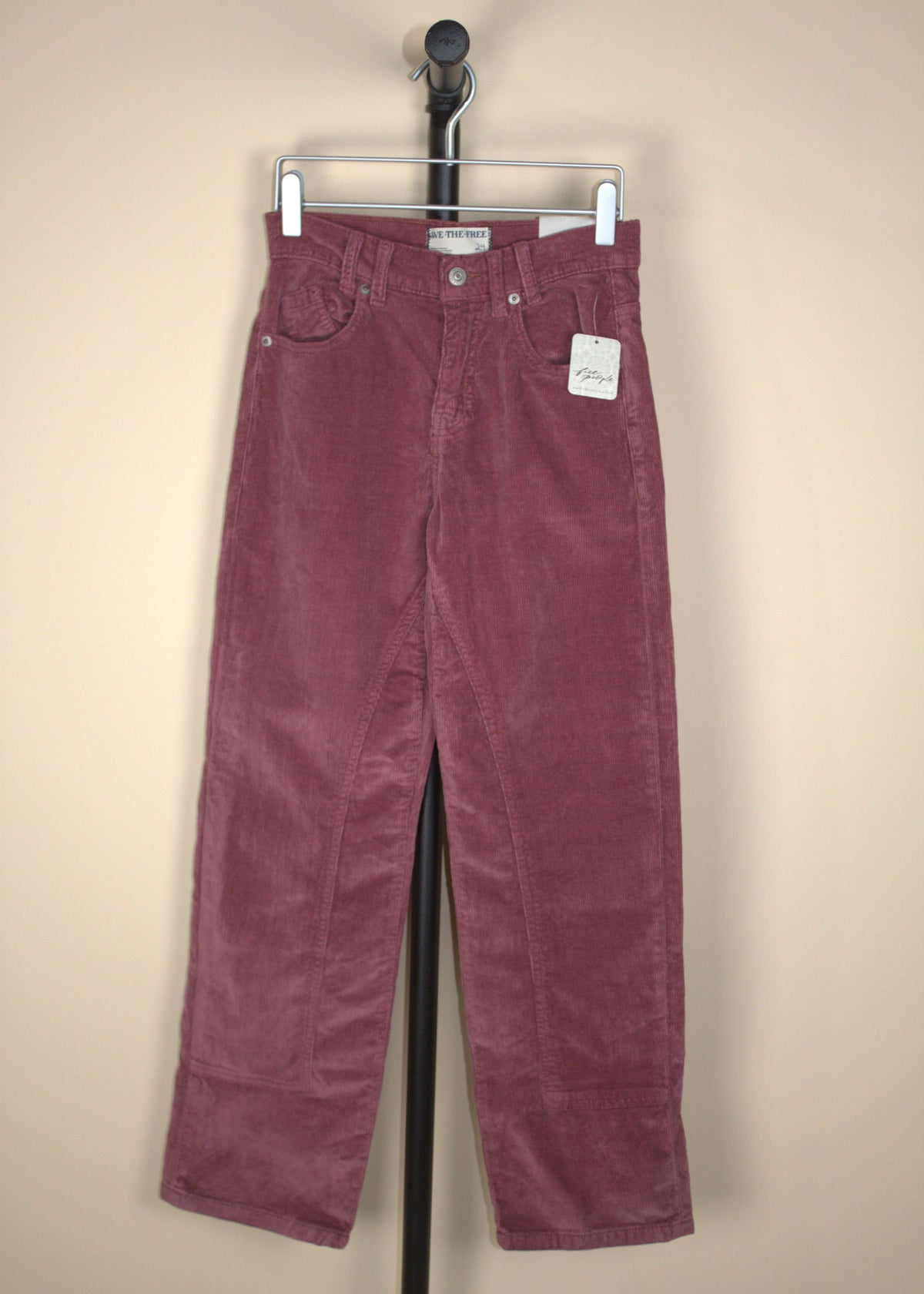 Free People Risk Taker High Rise Straight in Rose Wine (New with Tags)