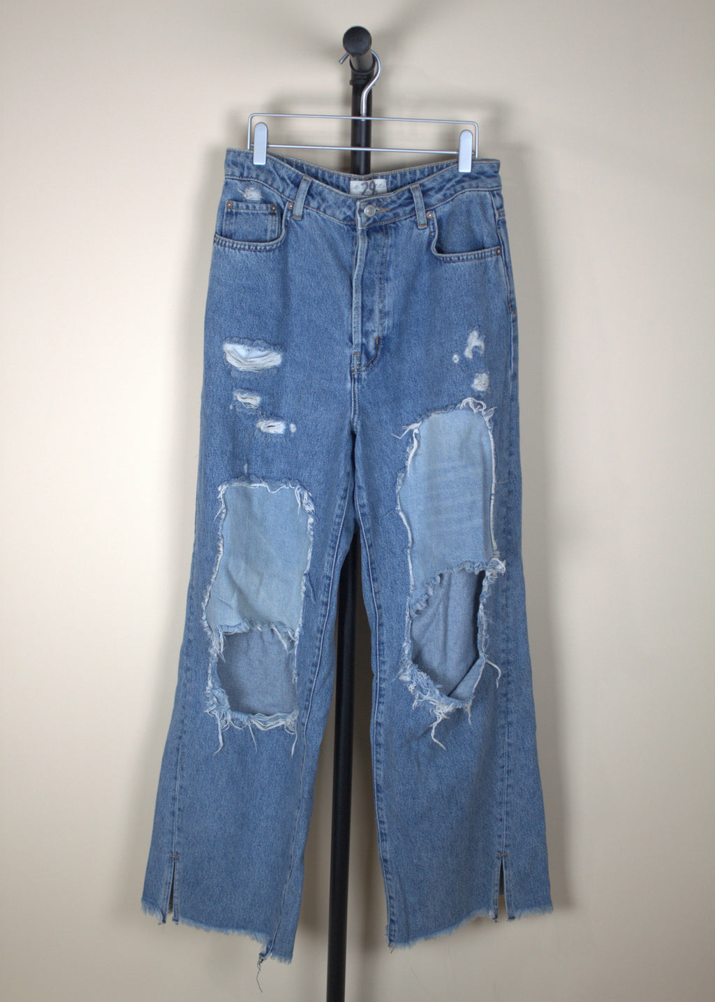Free People Ripped Patchwork Jeans
