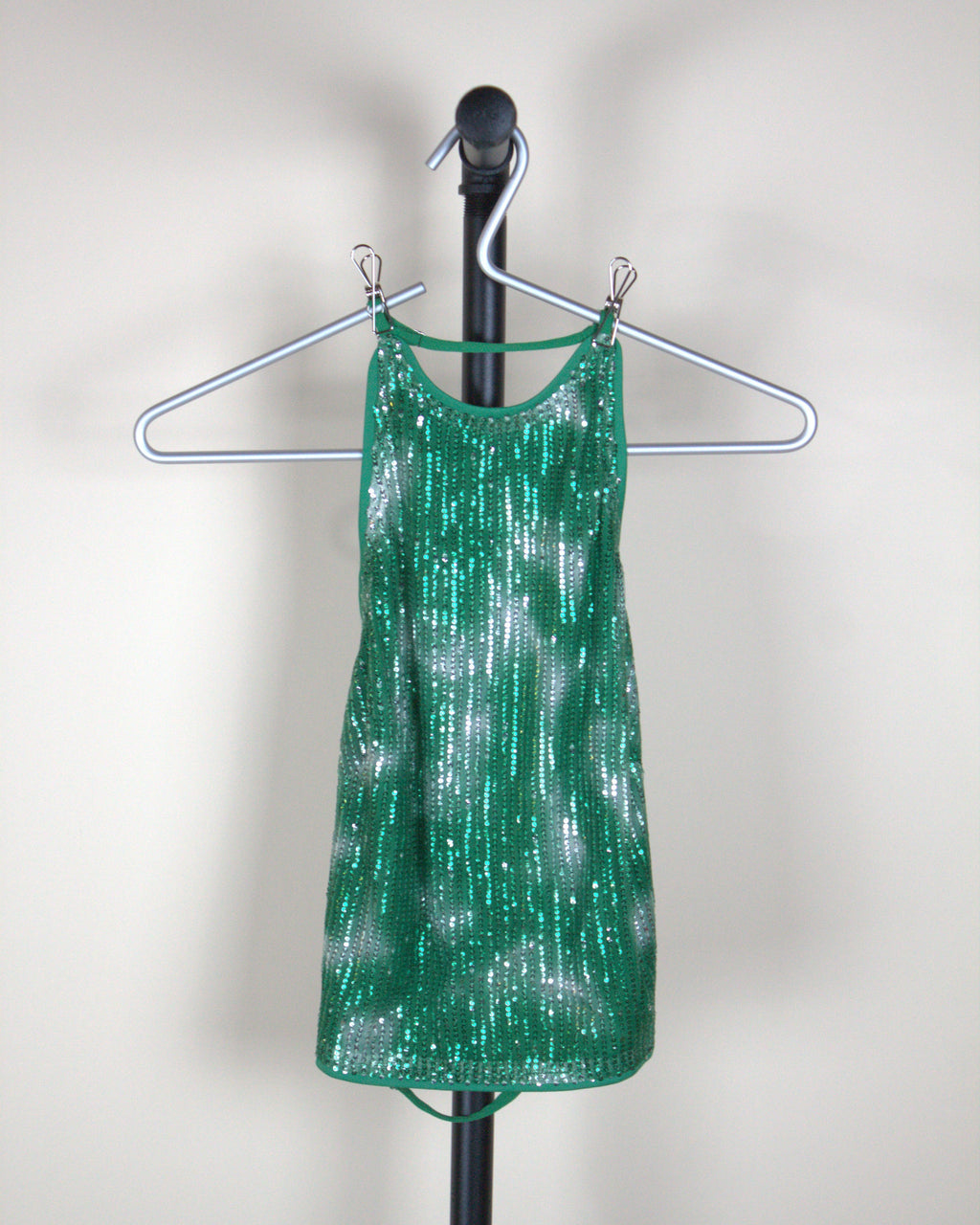 Salty Sequin Trim Halter Neck Top