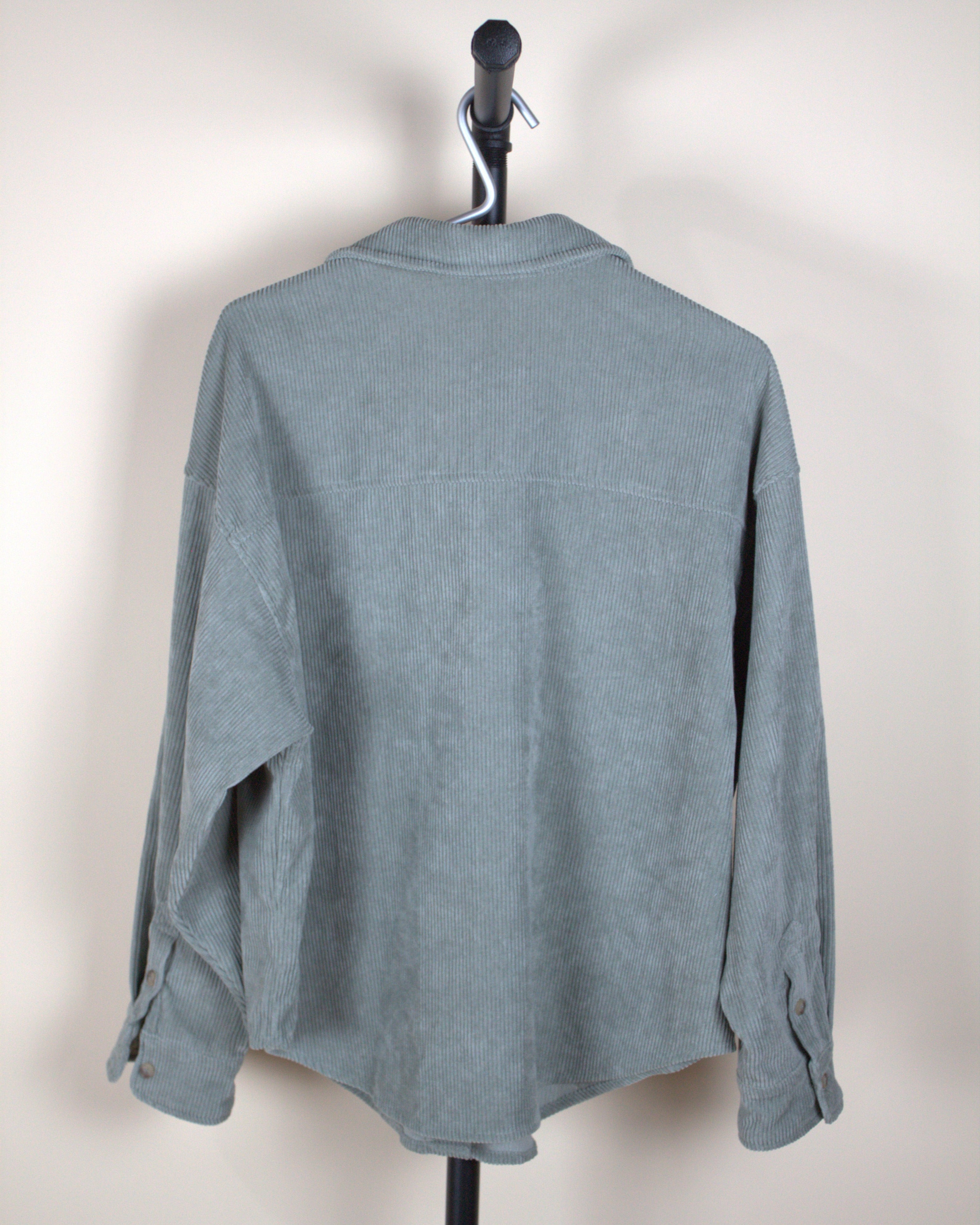 Wishlist Apparel Gray Cord Button Up