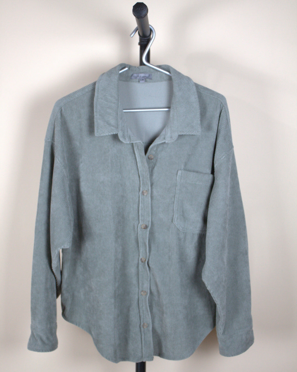 Wishlist Apparel Gray Cord Button Up