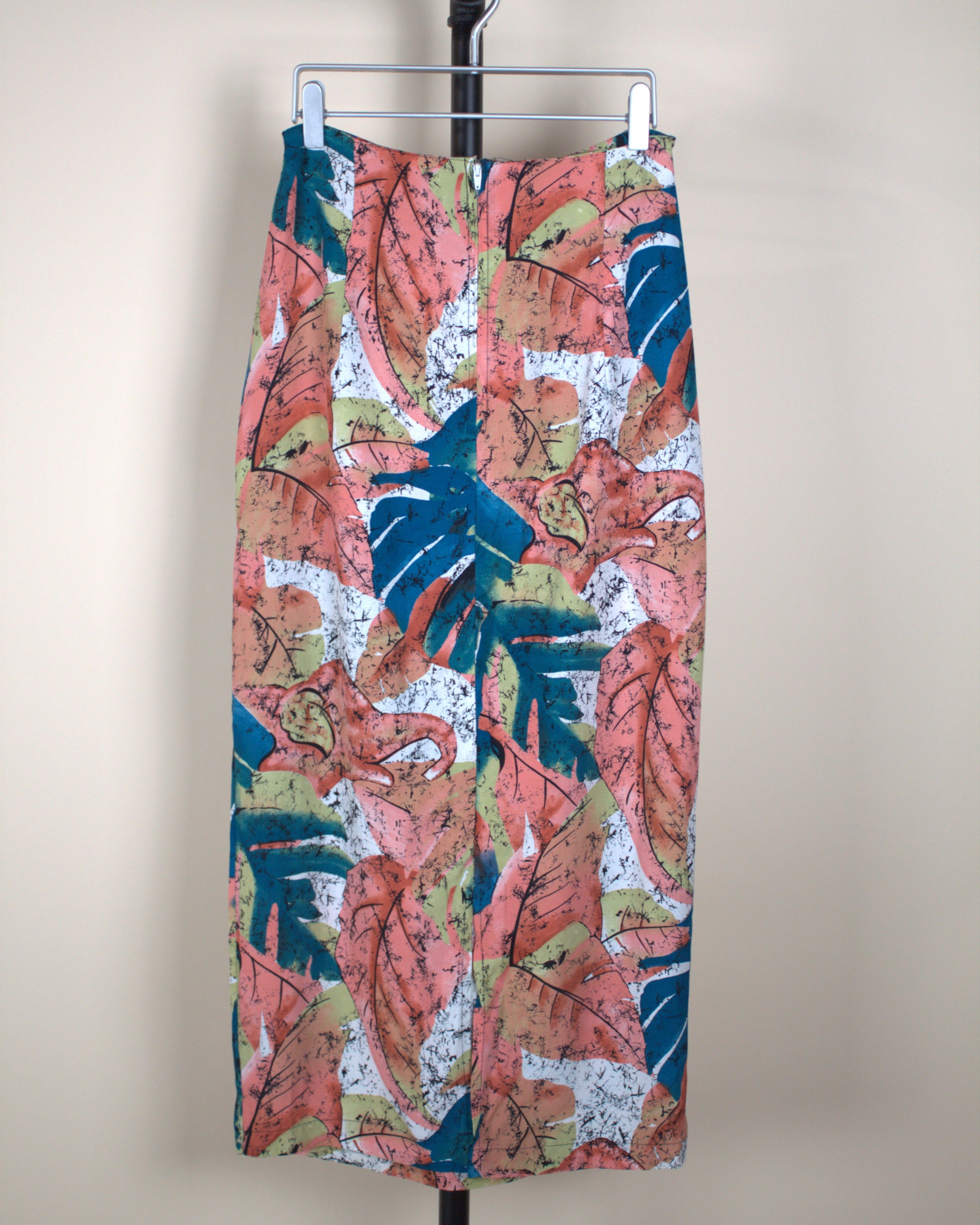 Colorful Leaf Print Skirt