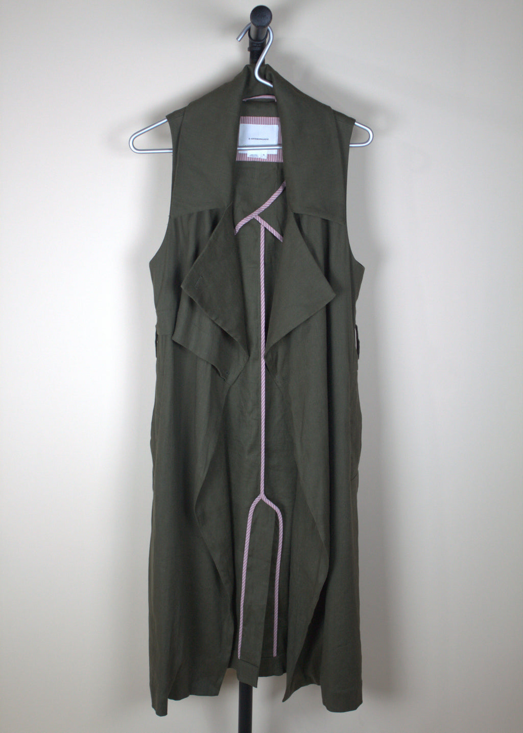 Anthropologie Hollis Linen Blend Trench Coat Vest